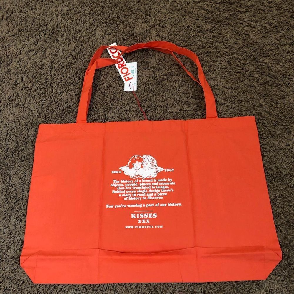 Fiorucci Red Tote Bag with White Logo - Picture 5 of 5